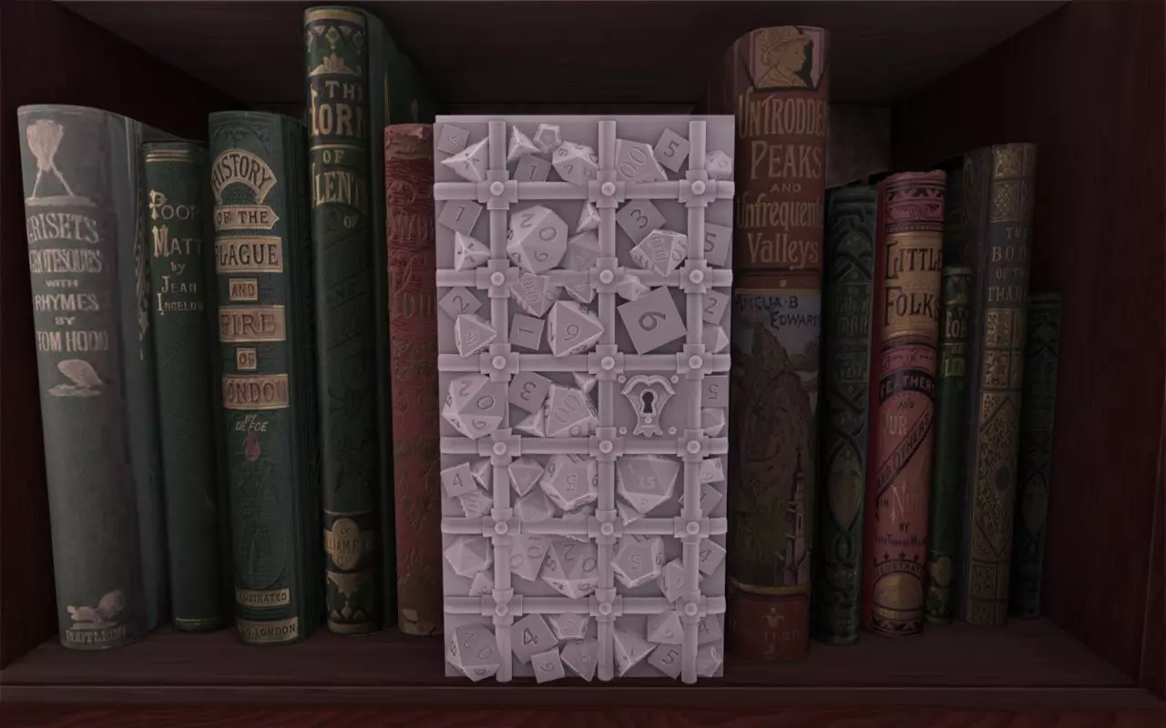 Dice Prison Booknook 3D print model_0