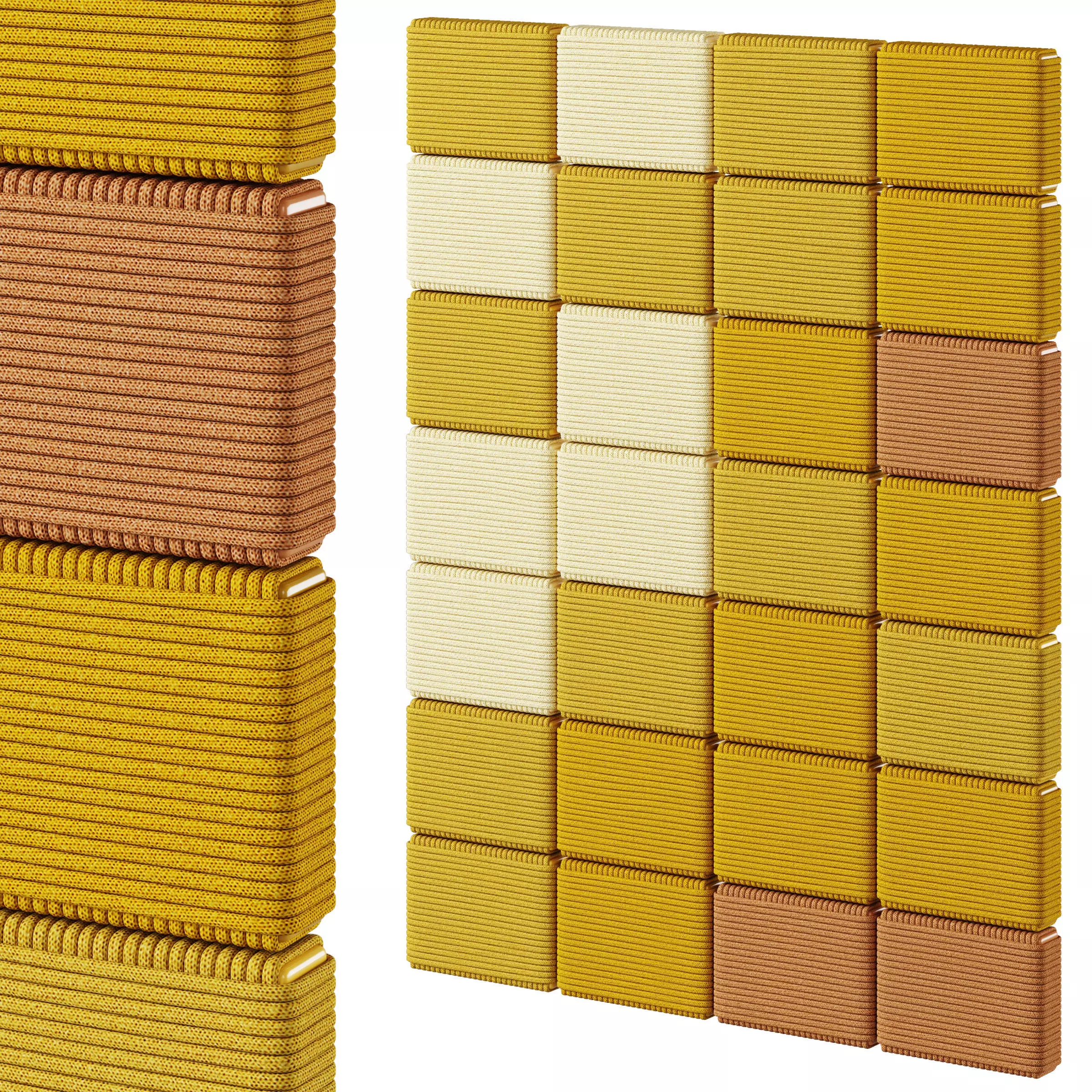 FABRICK Cord Panels Mosaic Murals by Brocoloco 3D model_0