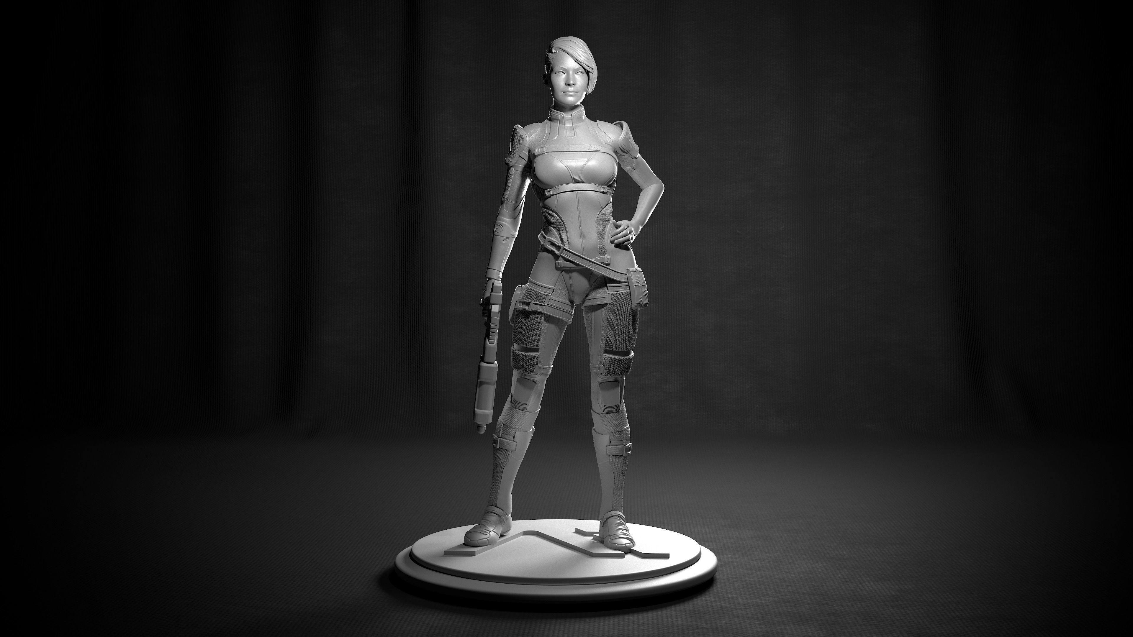 CORA HARPER - MASS EFFECT 3D print model_3