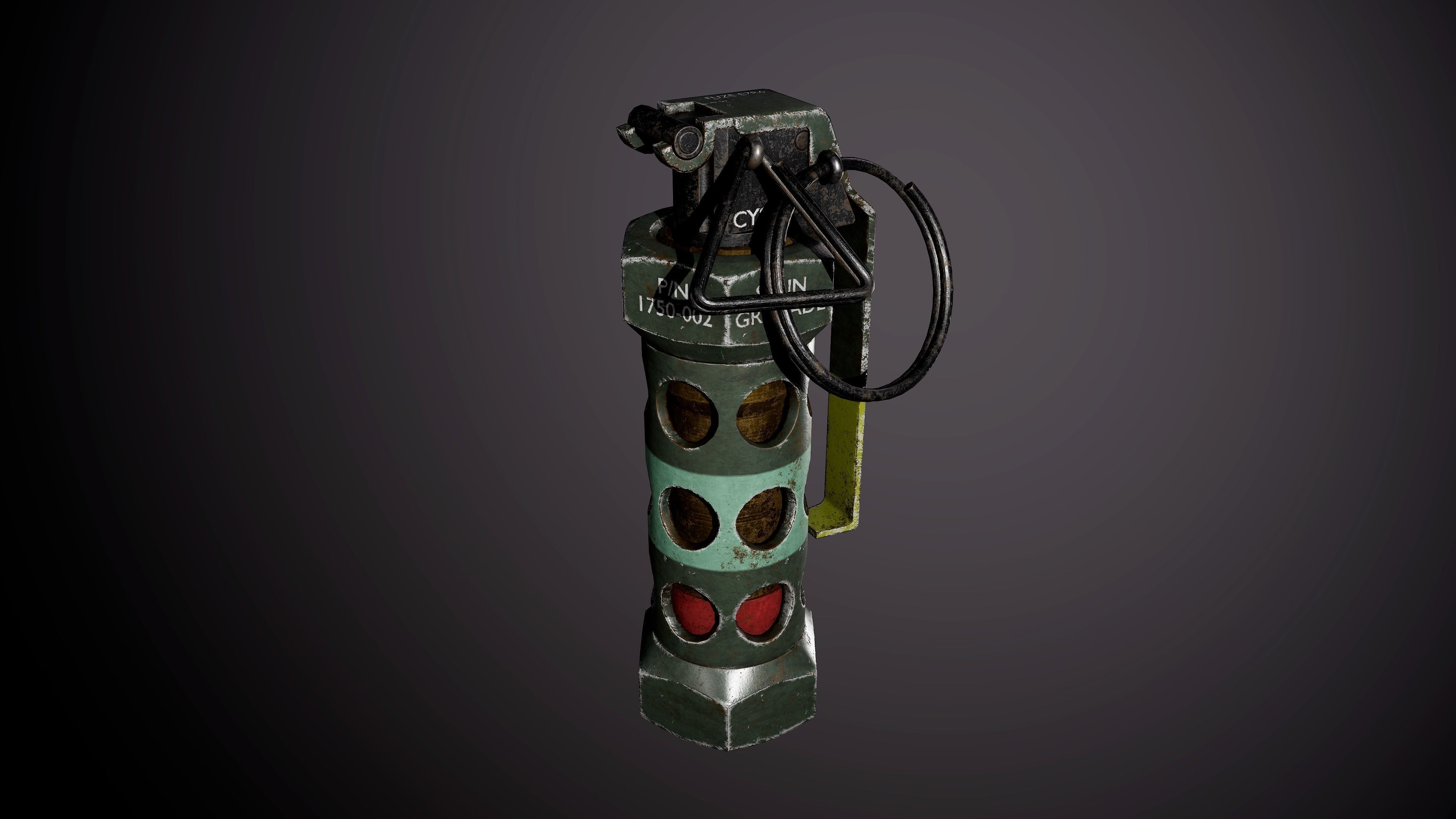 Game-Ready Flashbang Grenade Low-poly 3D model_4