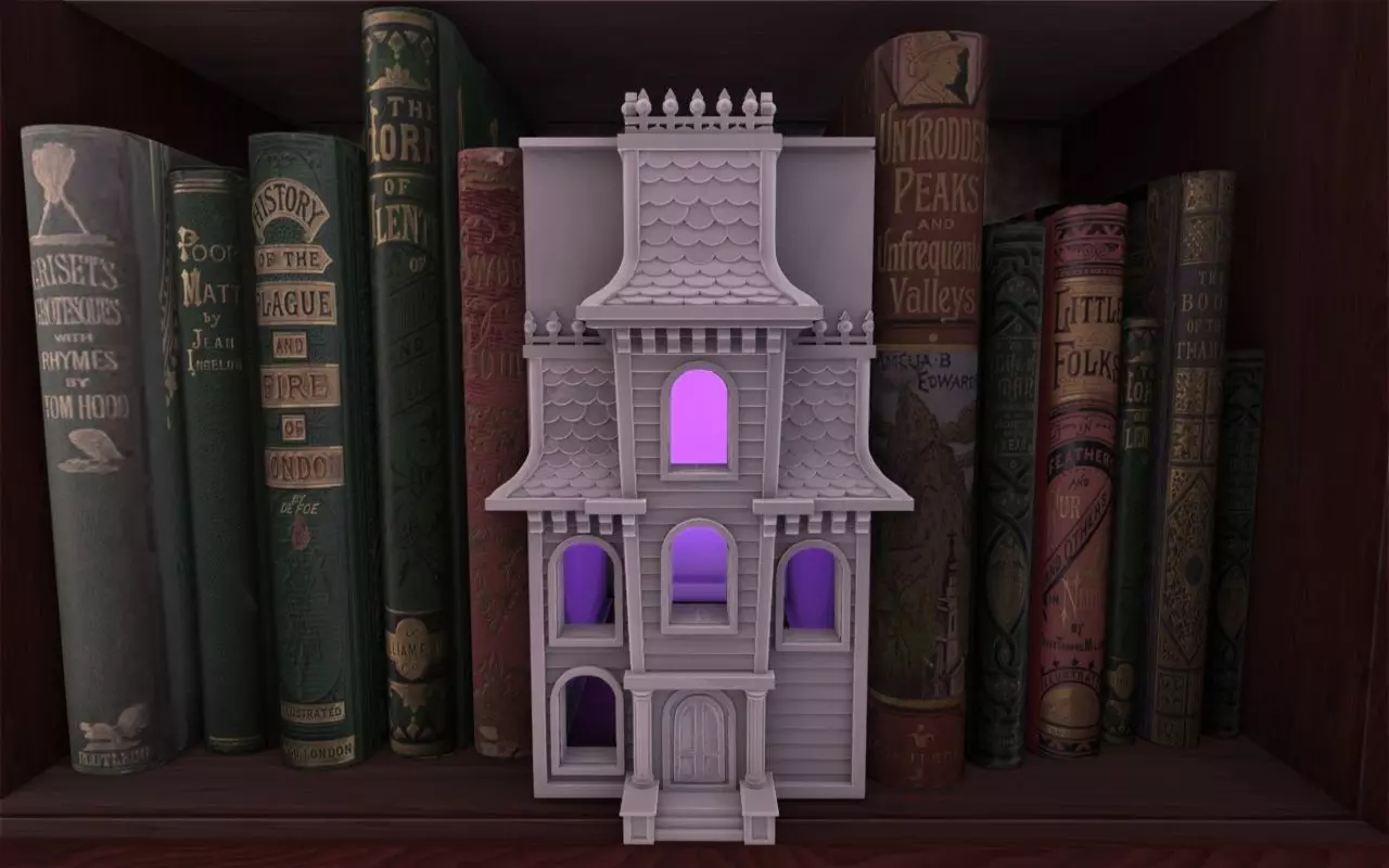 Horror House Booknook 3D print model_0
