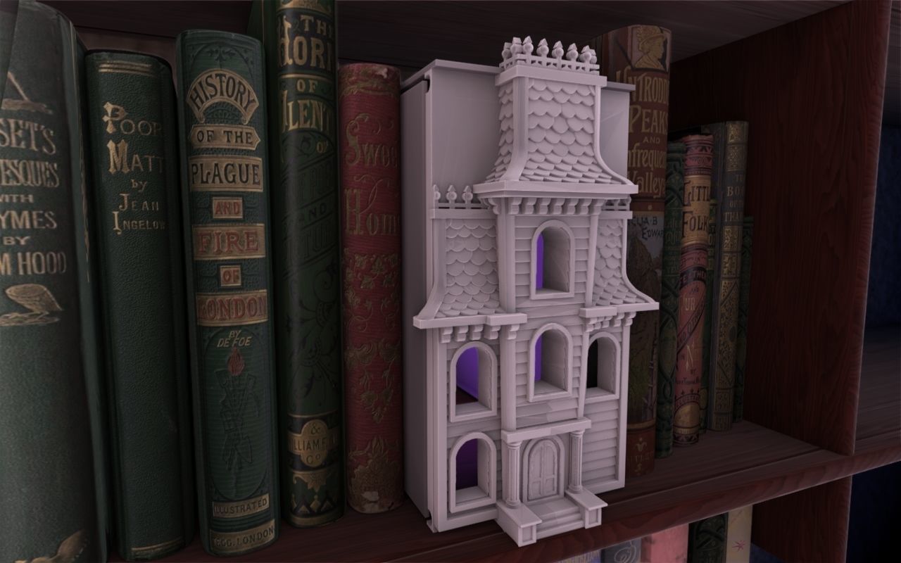 Horror House Booknook 3D print model_4