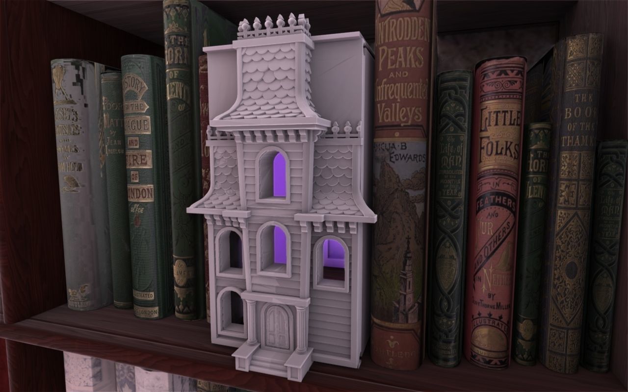 Horror House Booknook 3D print model_3