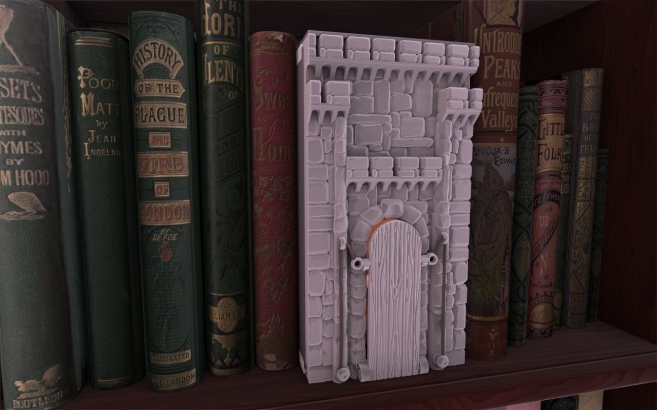 Drawbridge Booknook 3D print model_4