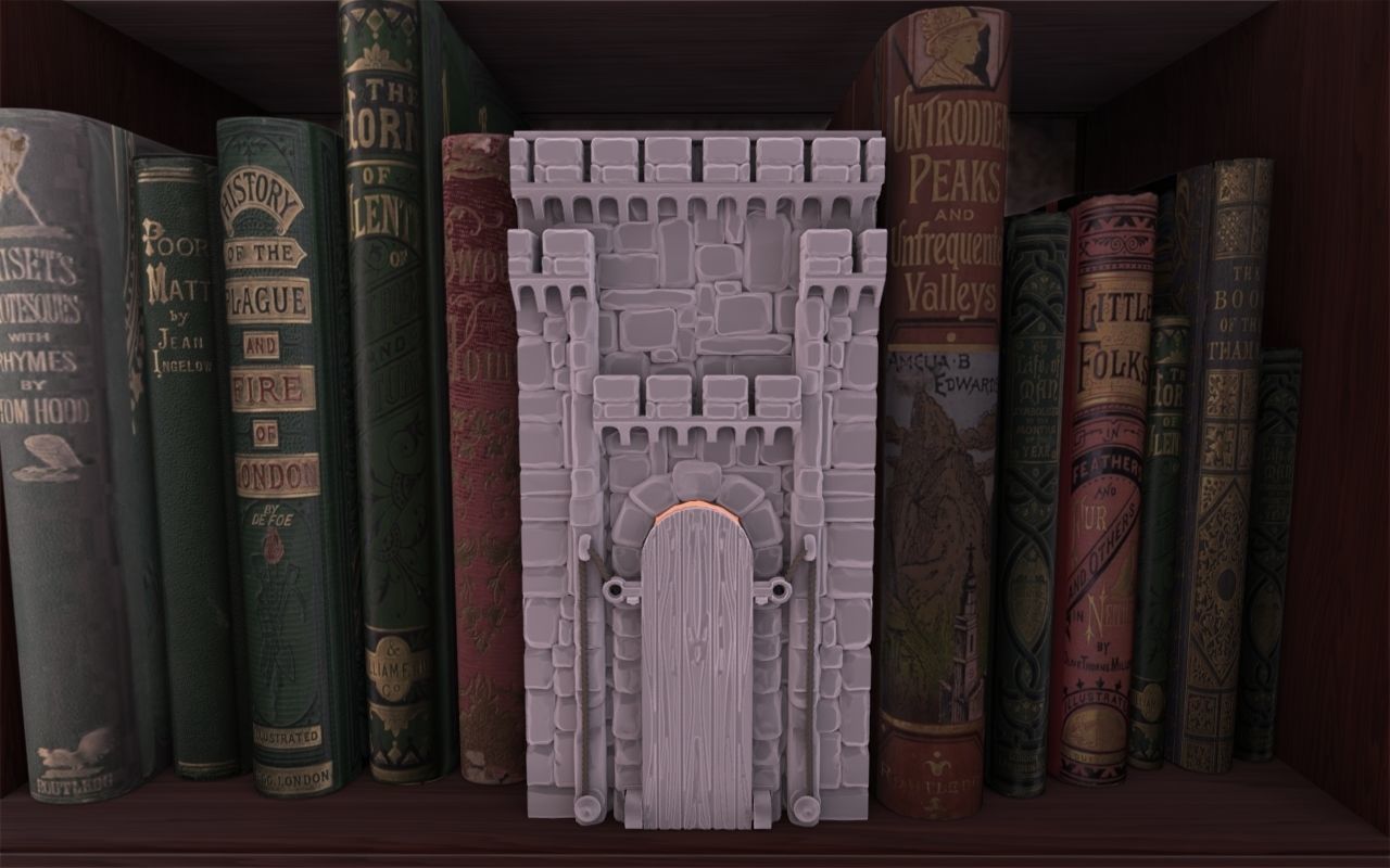 Drawbridge Booknook 3D print model_3