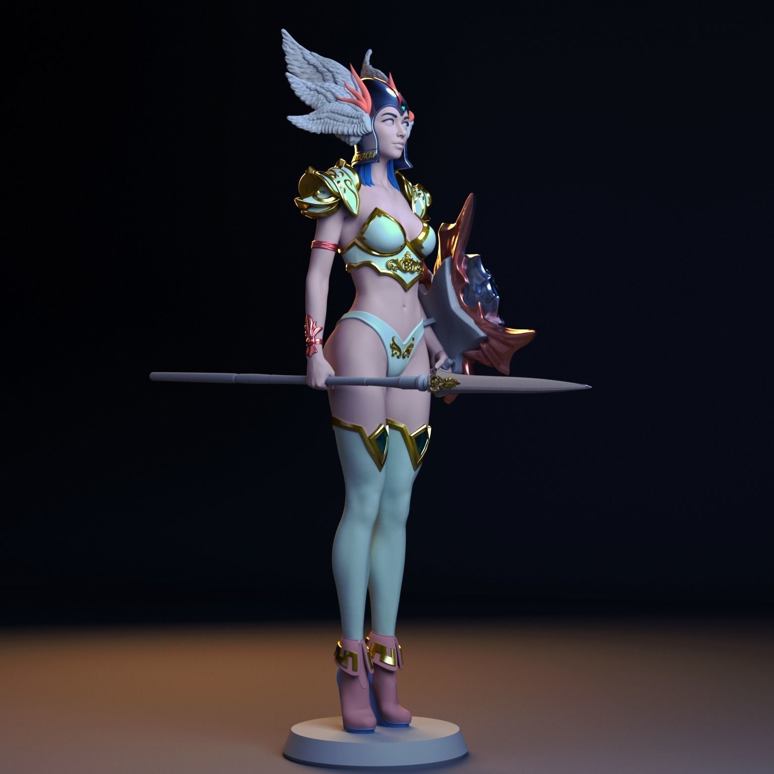 Valkyrie 3D print model_4