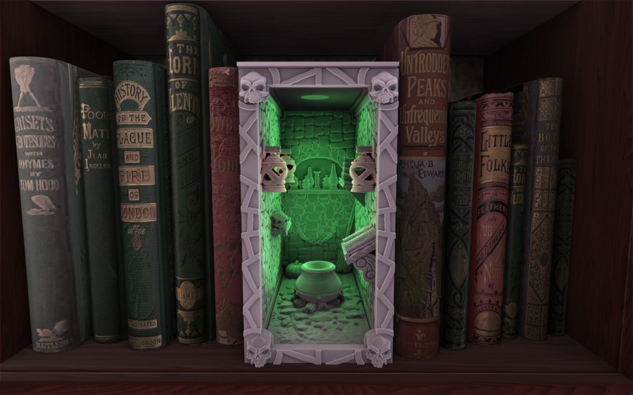Witch Cave Booknook 3D print model_2