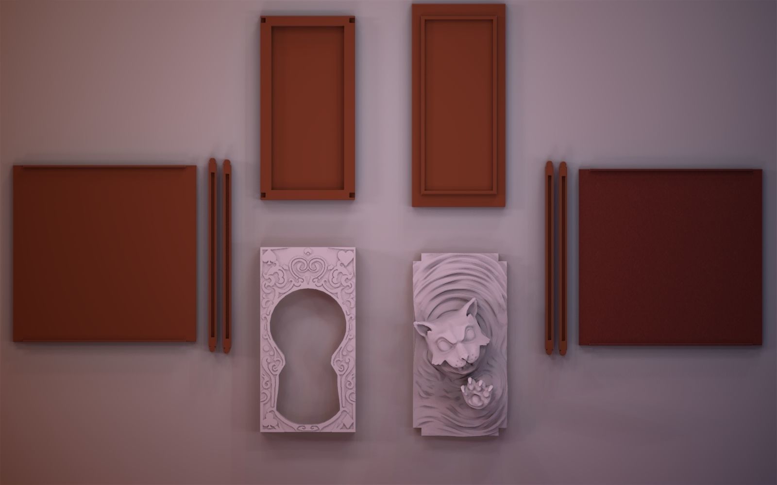 Cheshire cat Booknook  3D print model_1