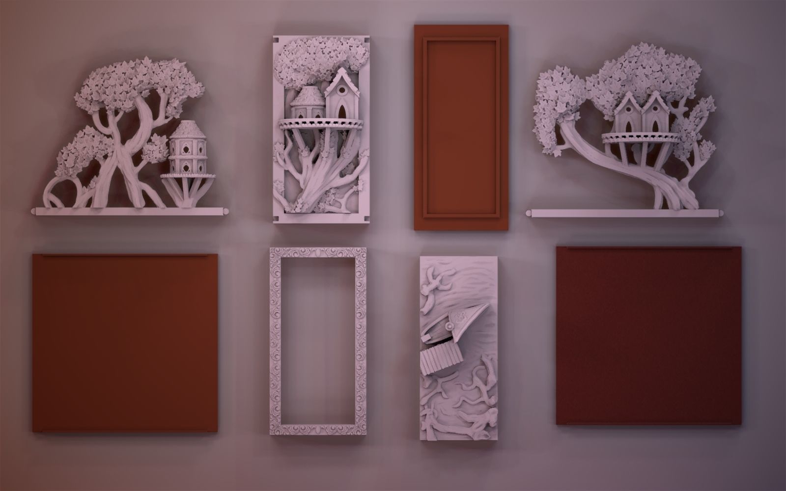 Elf Forest Booknook 3D print model_1