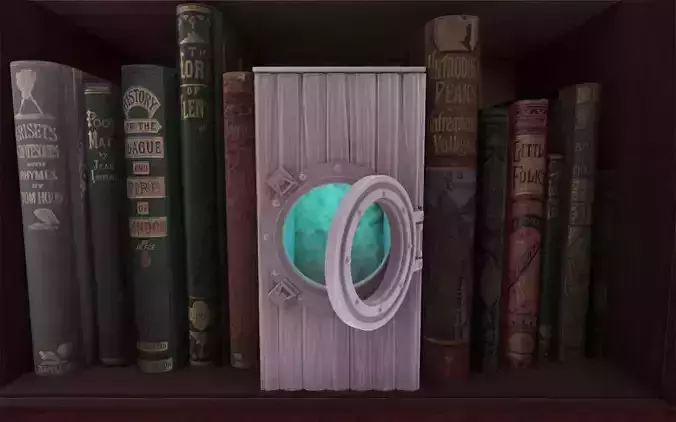 Porthole Booknook 3D print model