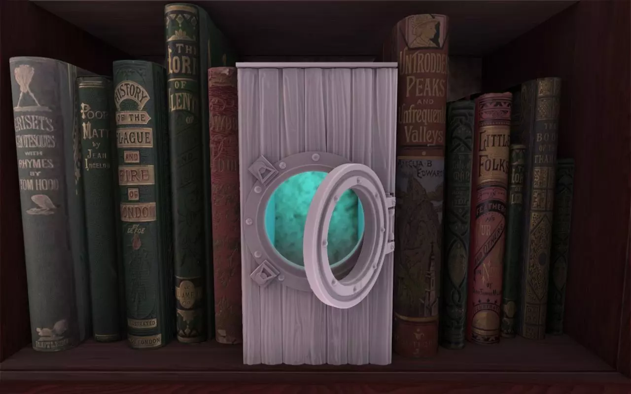 Porthole Booknook 3D print model_0