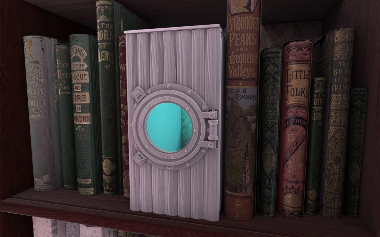 Porthole Booknook 3D print model_3