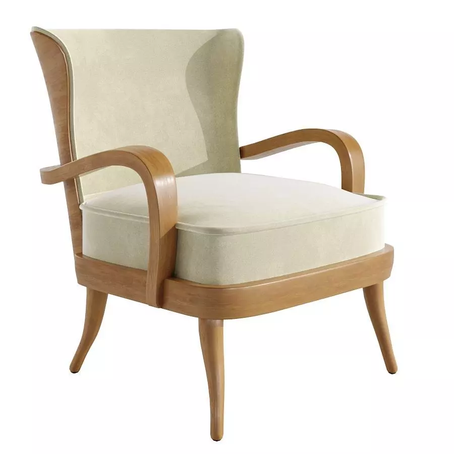 Werner West Open Armchair by Circa 1930s 3D model_0