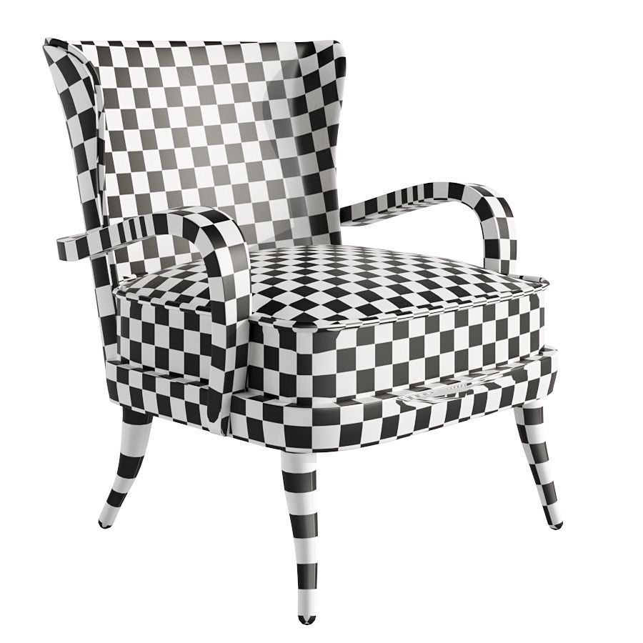 Werner West Open Armchair by Circa 1930s 3D model_2