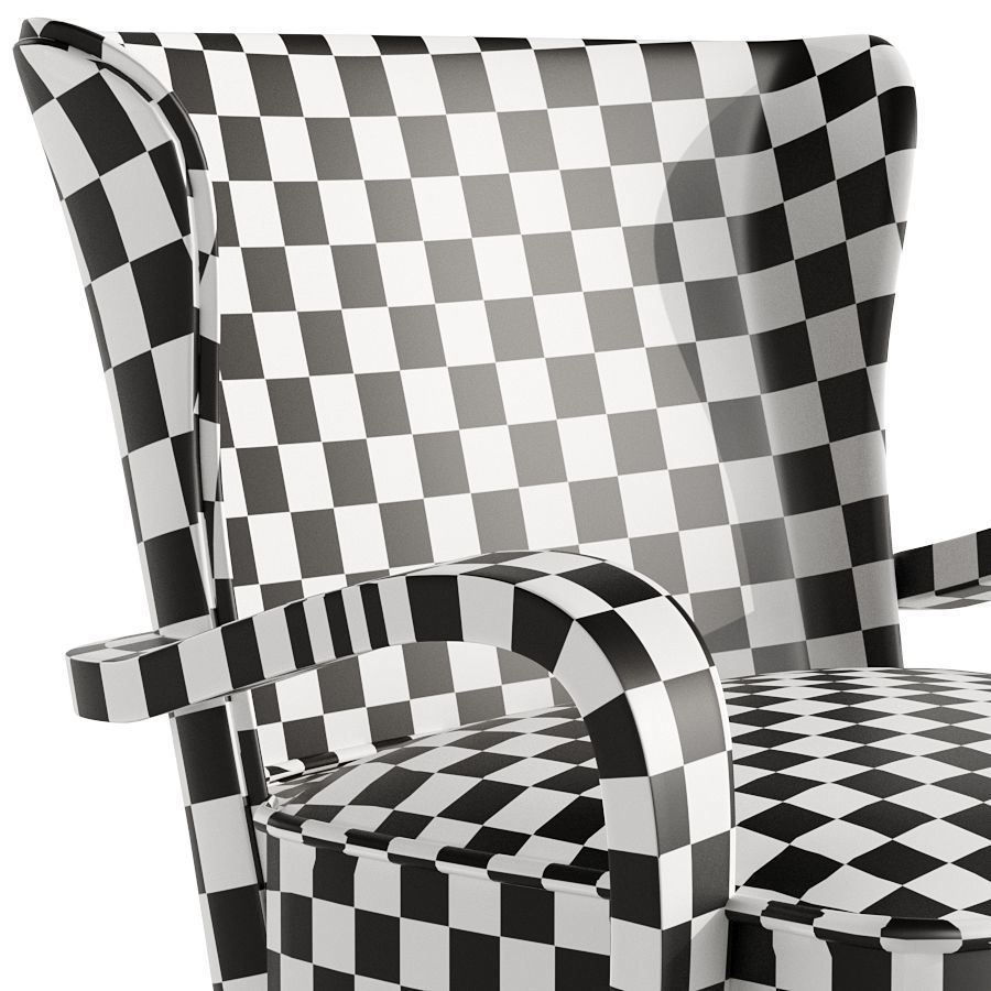 Werner West Open Armchair by Circa 1930s 3D model_5