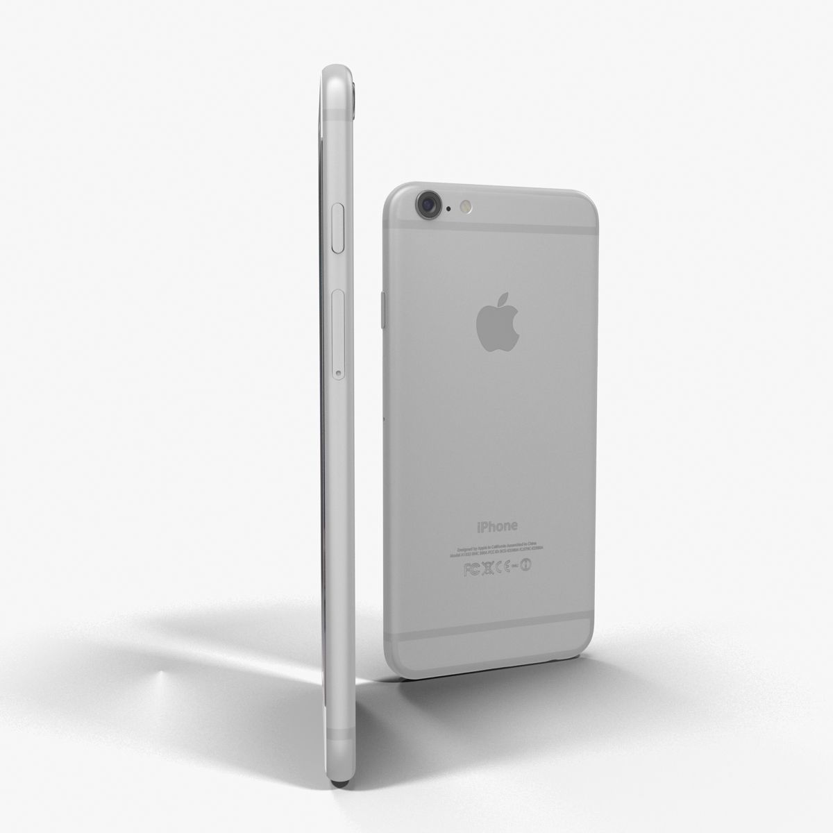 Apple iPhone 6 iPhone 6 Plus Silver Low-poly 3D model_18