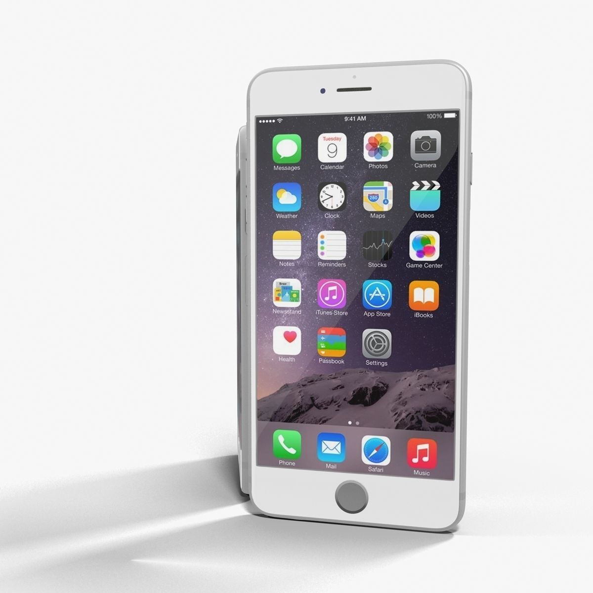 Apple iPhone 6 iPhone 6 Plus Silver Low-poly 3D model_20