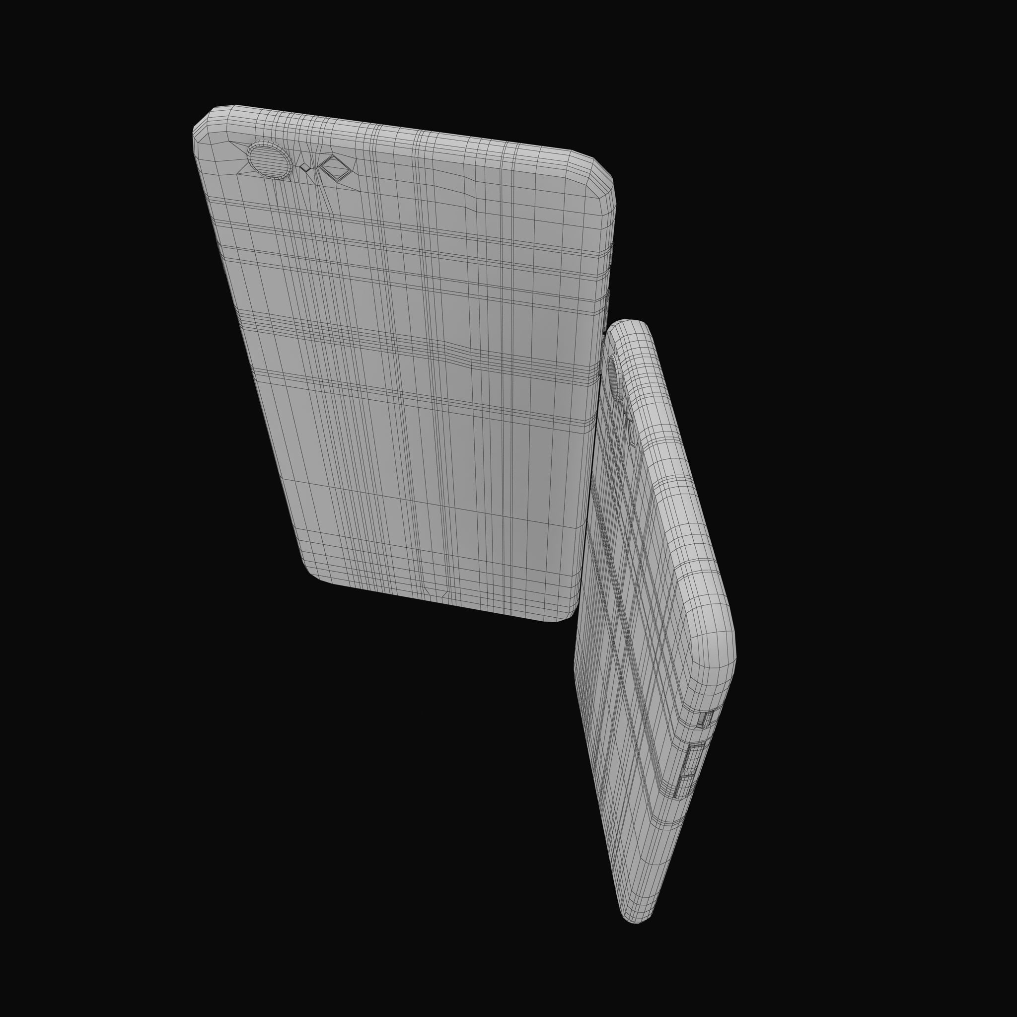 Apple iPhone 6 iPhone 6 Plus Silver Low-poly 3D model_26