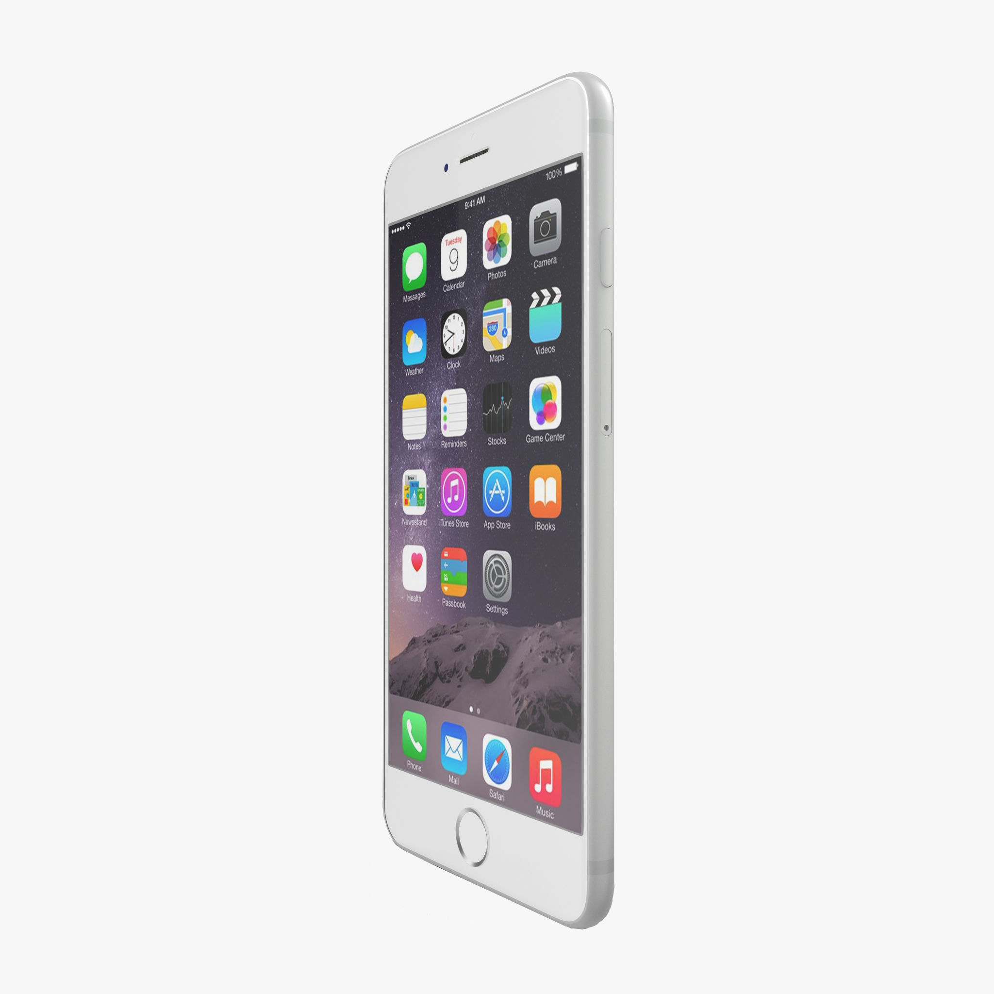 Apple iPhone 6 iPhone 6 Plus Silver Low-poly 3D model_5