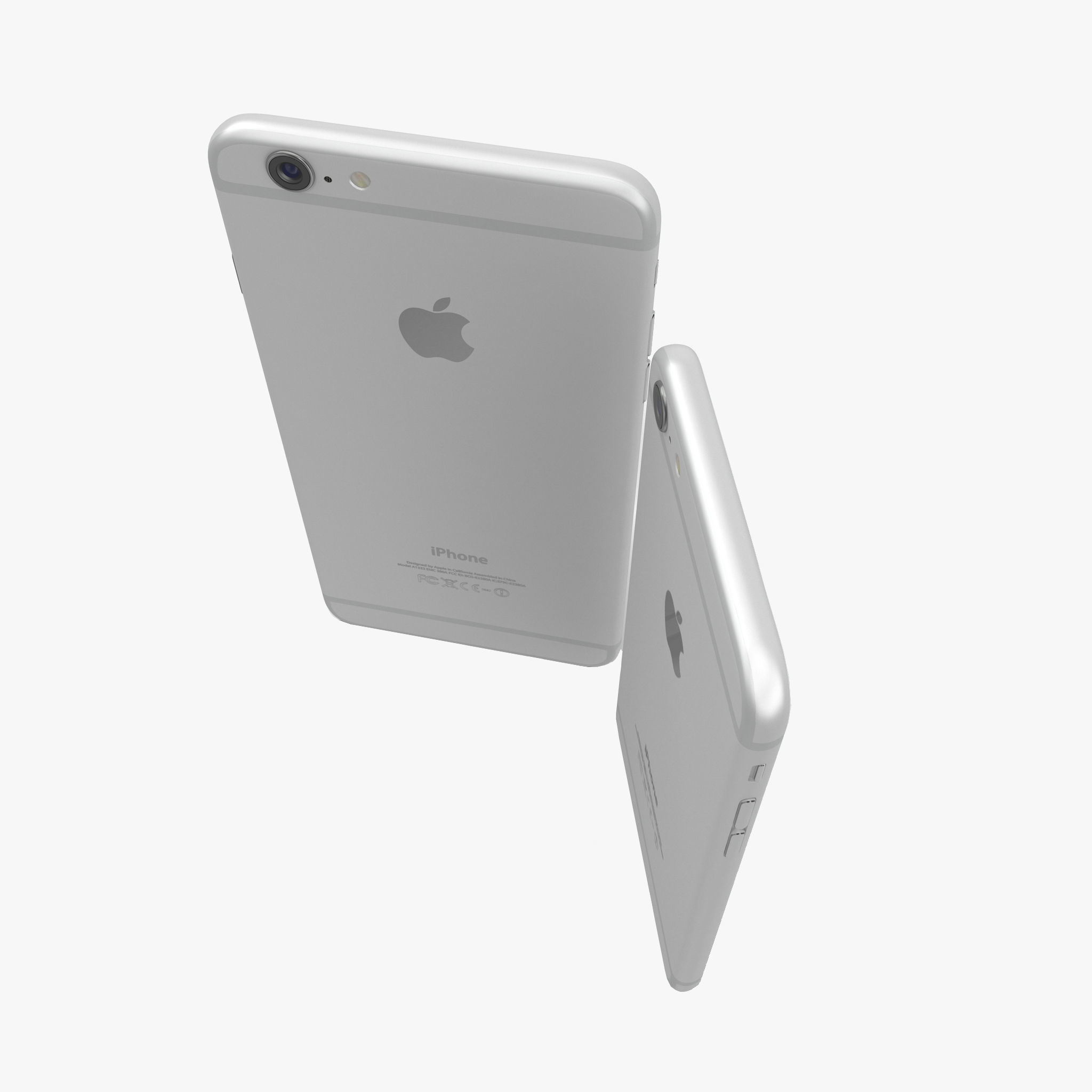 Apple iPhone 6 iPhone 6 Plus Silver Low-poly 3D model_9