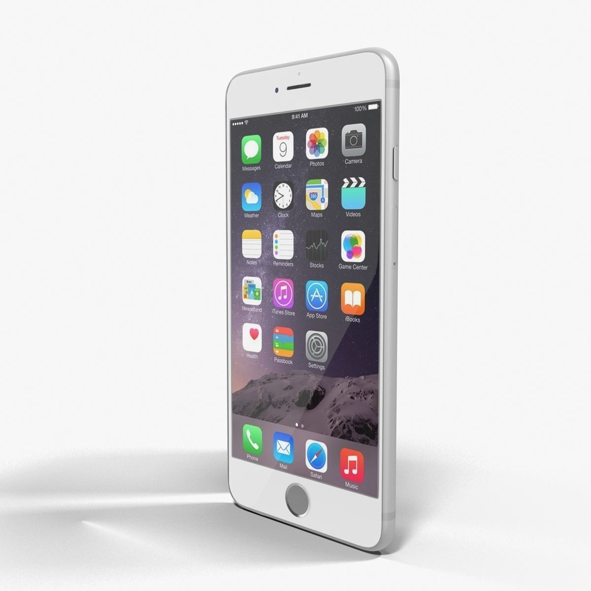 Apple iPhone 6 iPhone 6 Plus Silver Low-poly 3D model_19