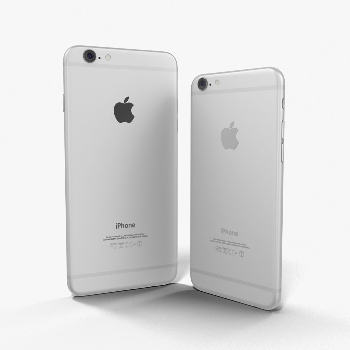 Apple iPhone 6 iPhone 6 Plus Silver Low-poly 3D model_16
