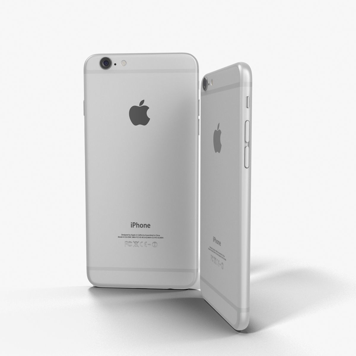 Apple iPhone 6 iPhone 6 Plus Silver Low-poly 3D model_15