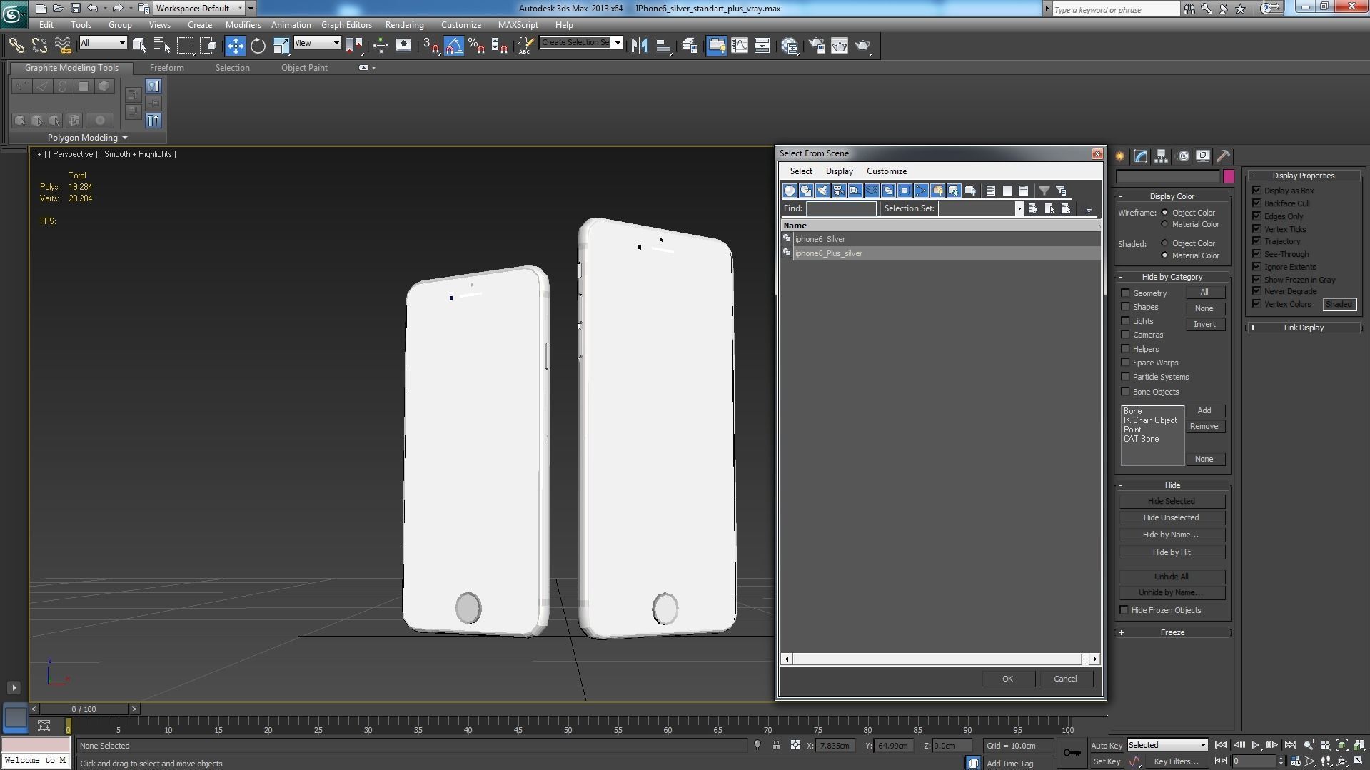 Apple iPhone 6 iPhone 6 Plus Silver Low-poly 3D model_30