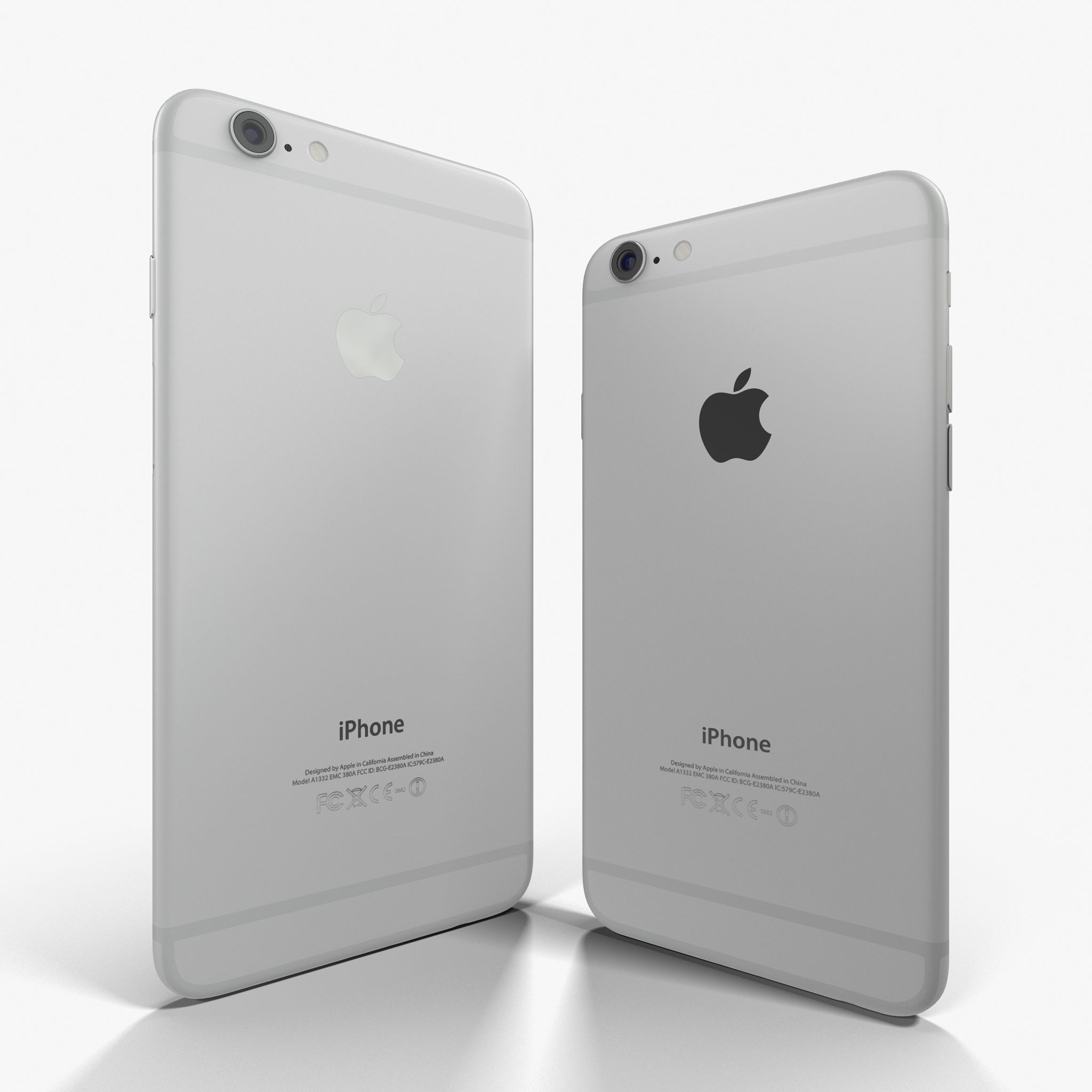 Apple iPhone 6 iPhone 6 Plus Silver Low-poly 3D model_2