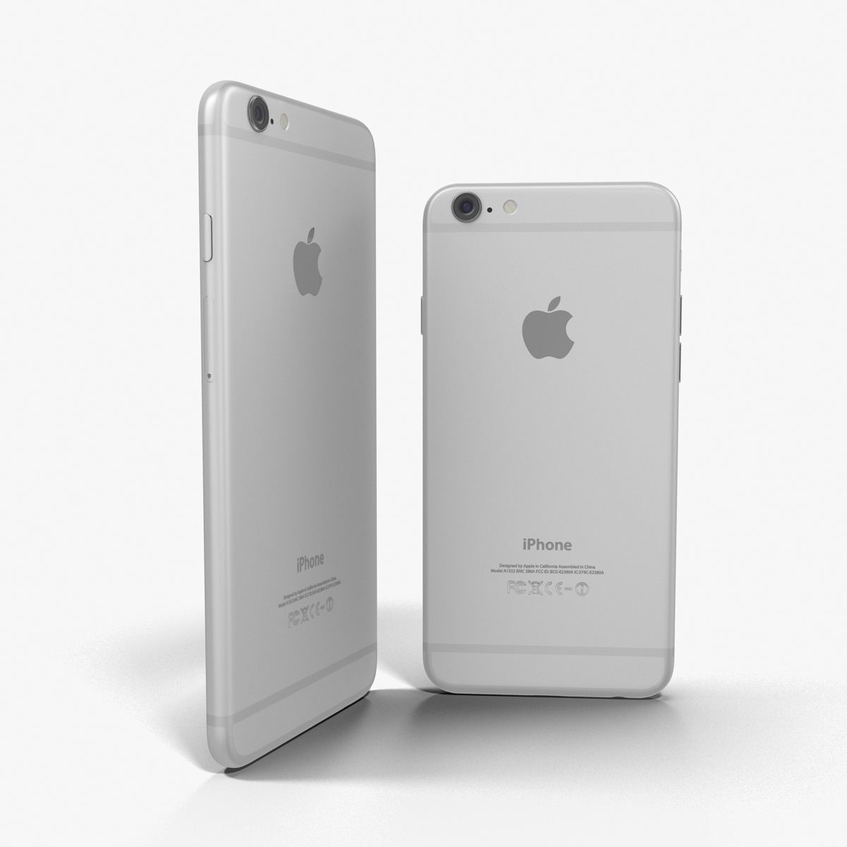 Apple iPhone 6 iPhone 6 Plus Silver Low-poly 3D model_17