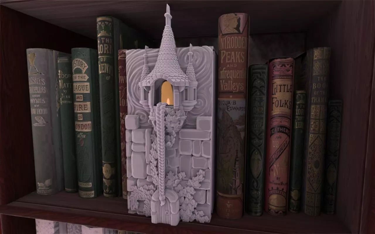 Rapunzel Booknook 3D print model_0