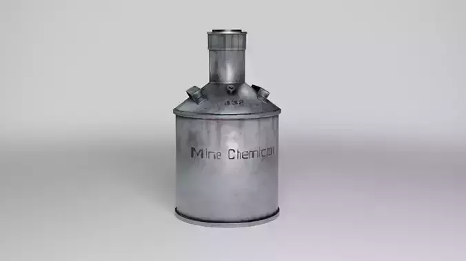 Chemical Gas Land mine Low Poly 3D Model Low-poly 3D model
