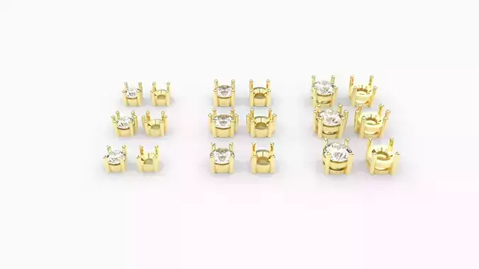 Stone Settings Collection Ready-made  Chatons round