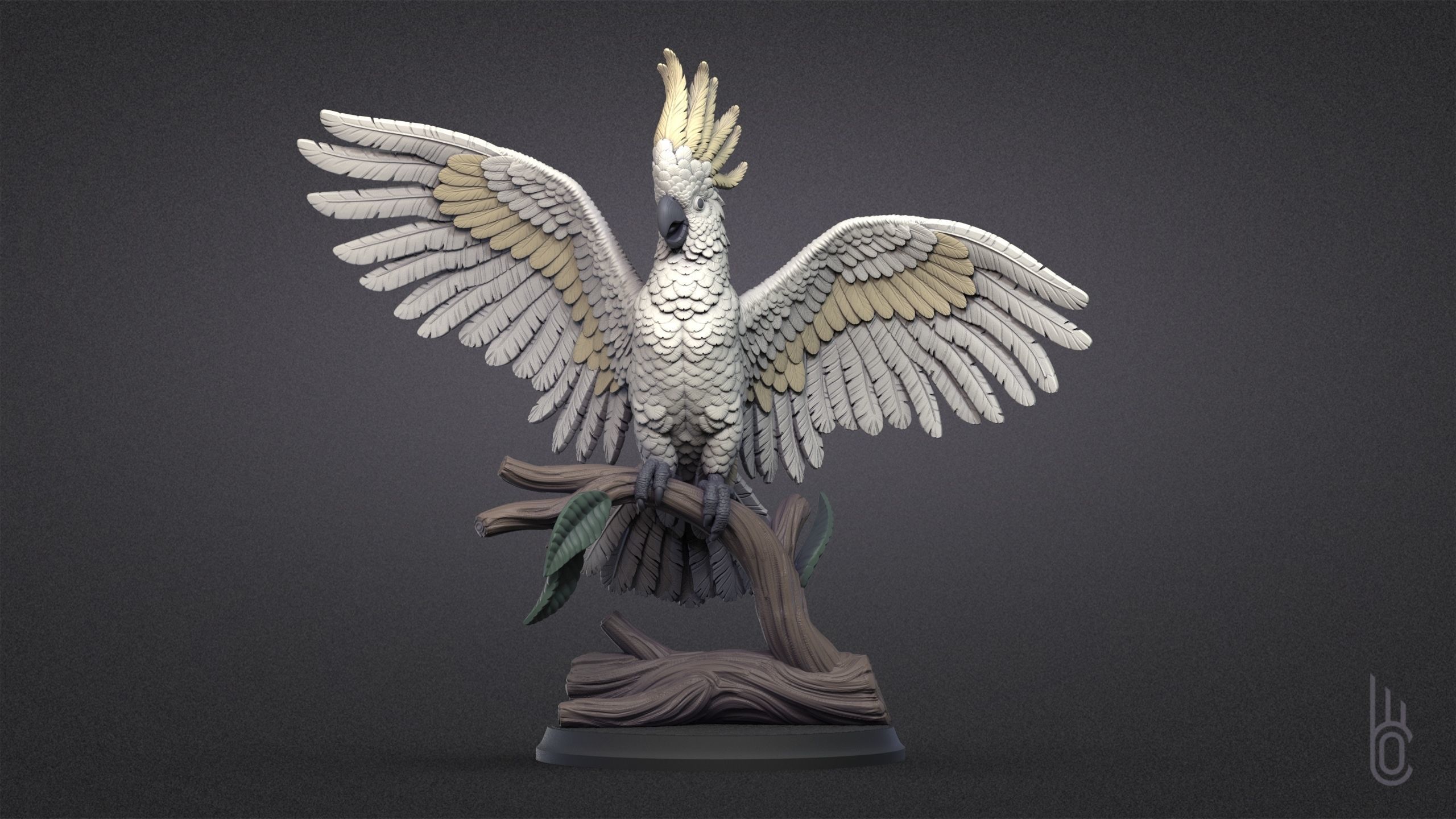 Happy Cockatoo 3D print model_9