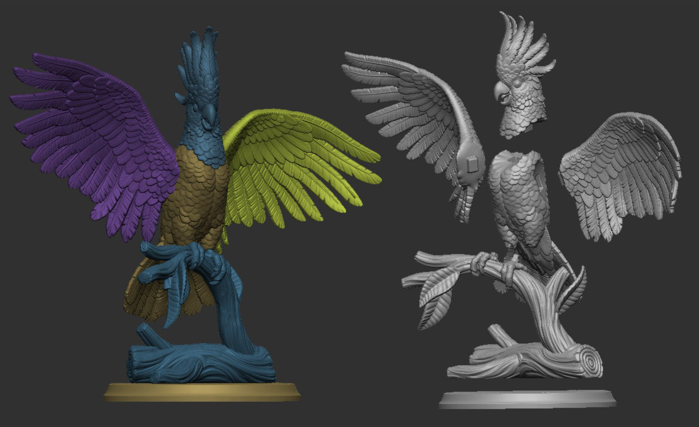 Happy Cockatoo 3D print model_11