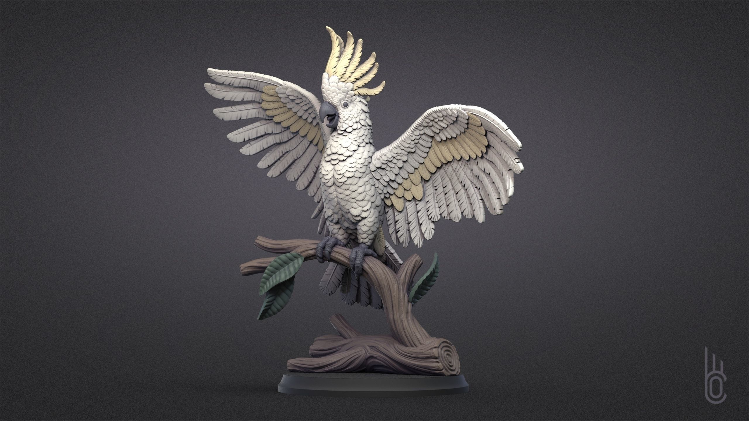 Happy Cockatoo 3D print model_3