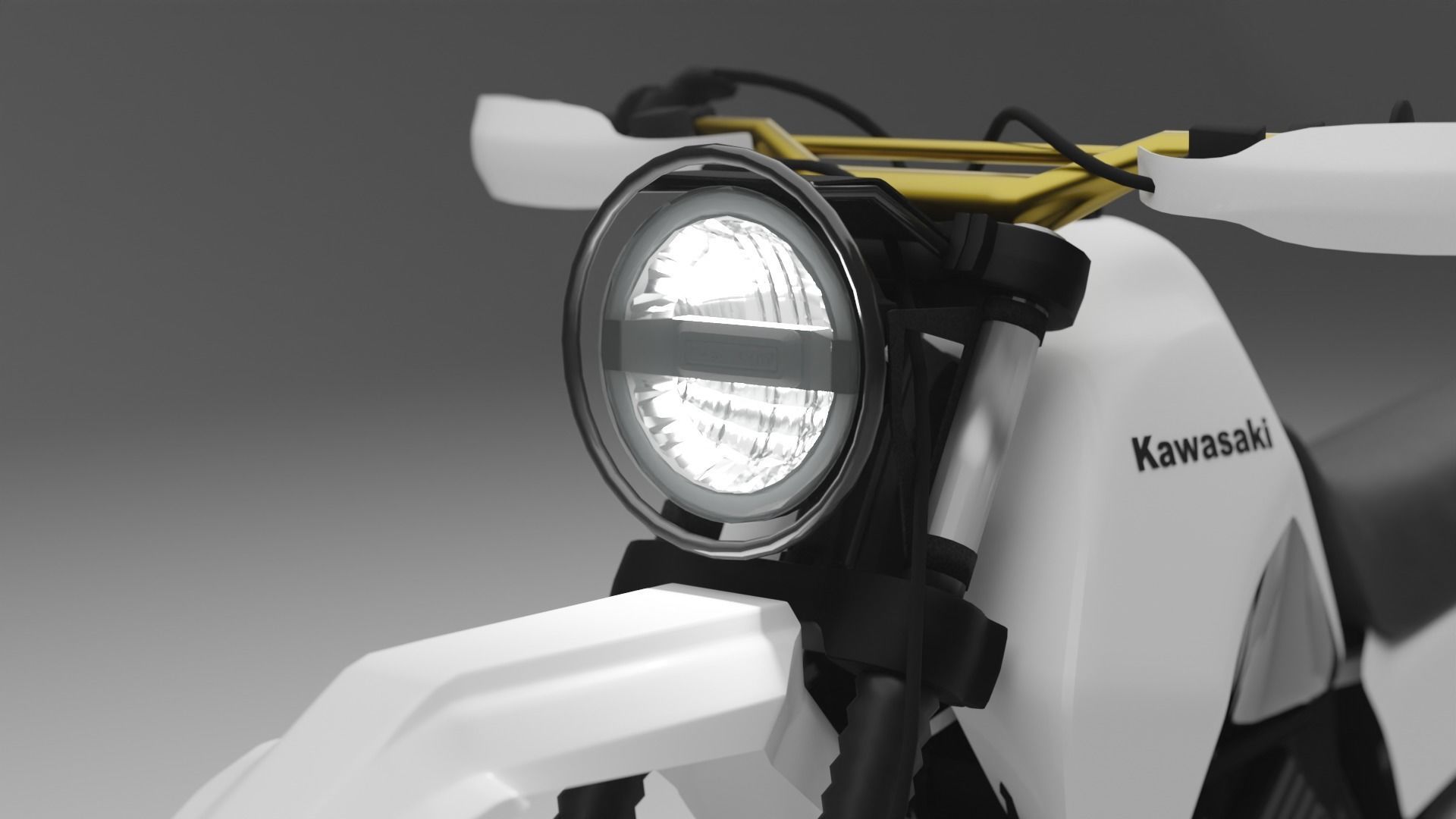 Kawasaki KLR600 Rally 3D model_3