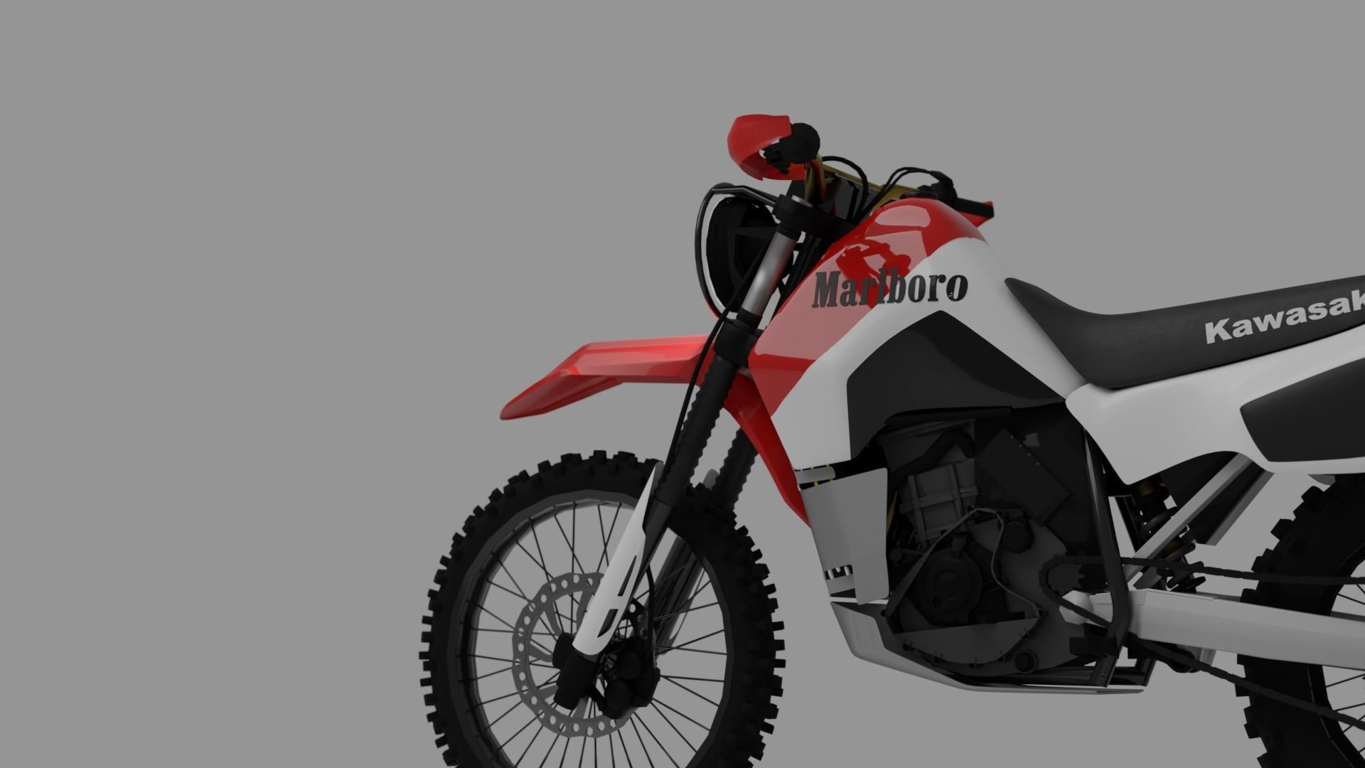 Kawasaki KLR600 Rally 3D model_6