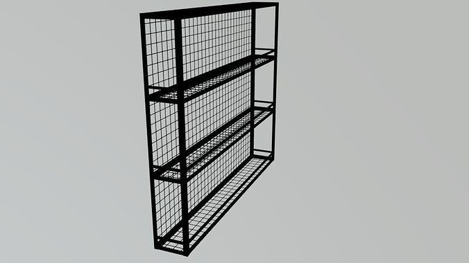 Wine Shelf  Free low-poly 3D model