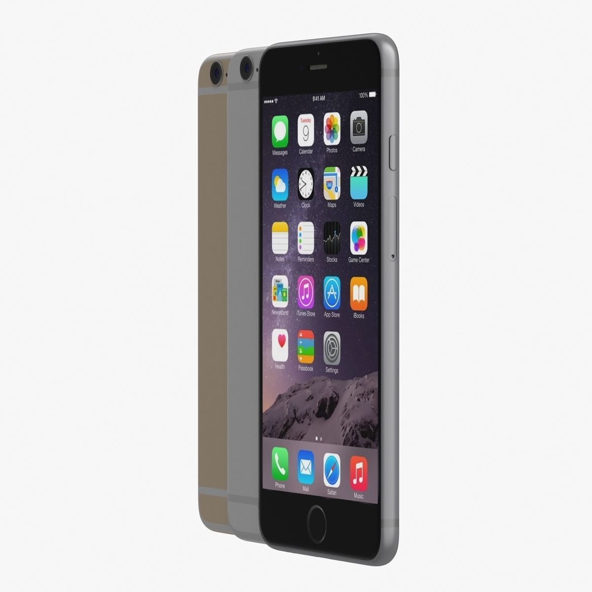 Apple iPhone 6 Plus Collection Low-poly 3D model_20