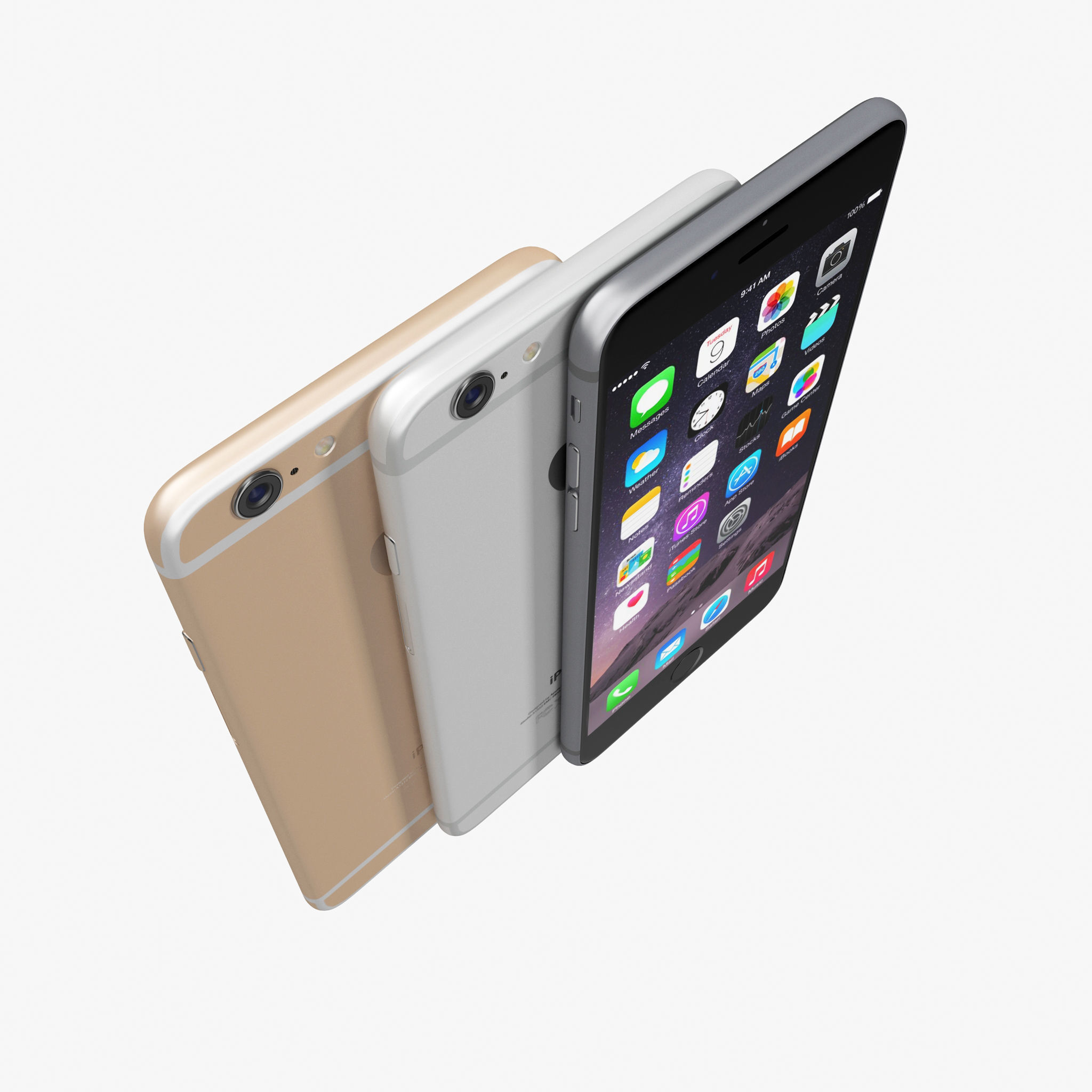 Apple iPhone 6 Plus Collection Low-poly 3D model_7