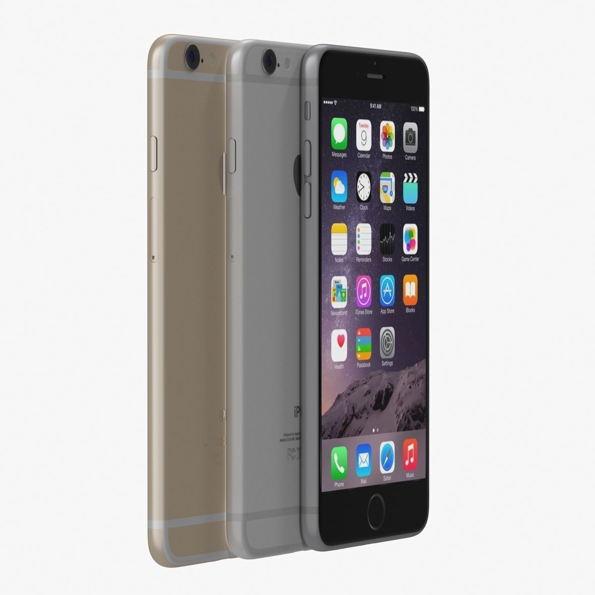 Apple iPhone 6 Plus Collection Low-poly 3D model_13