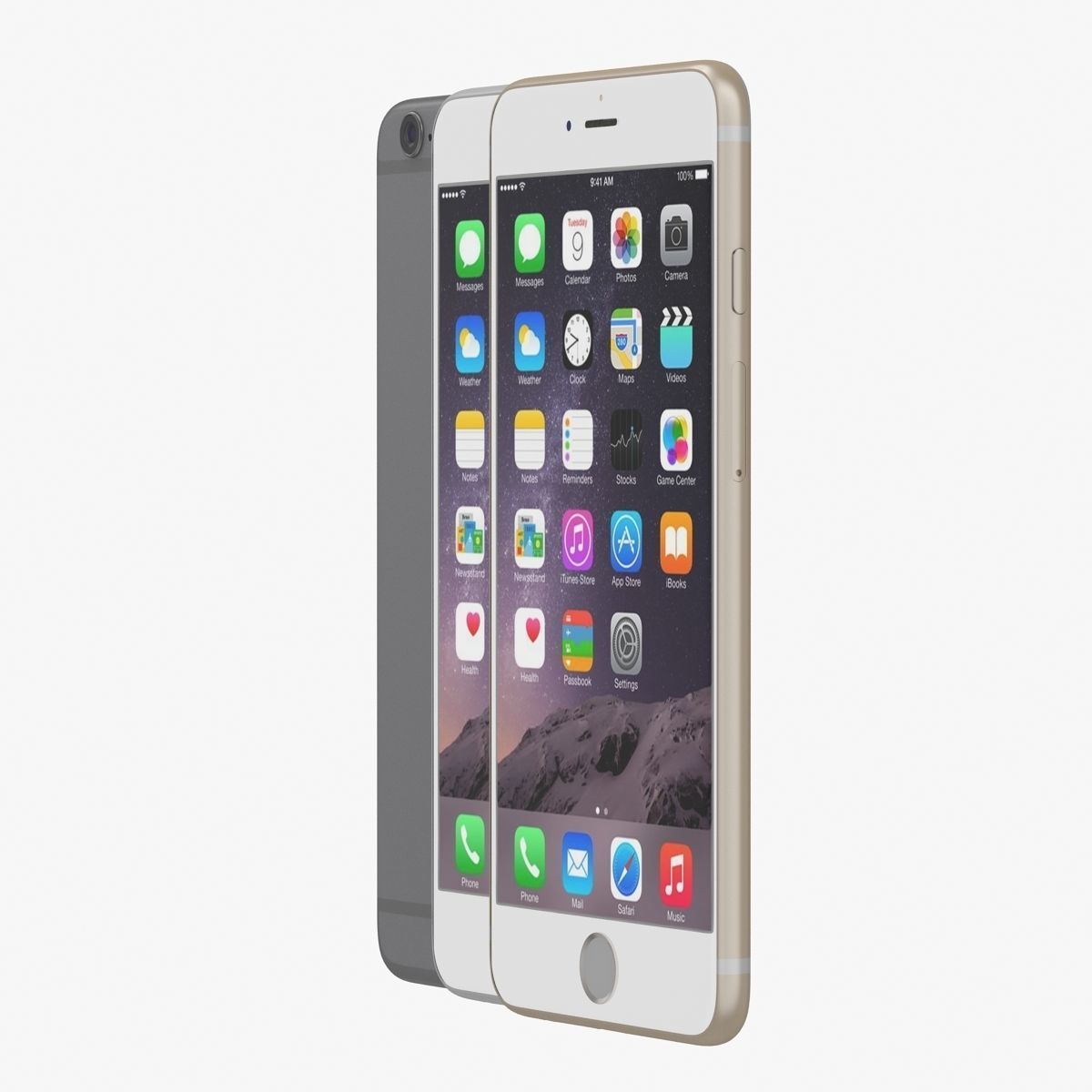 Apple iPhone 6 Plus Collection Low-poly 3D model_15