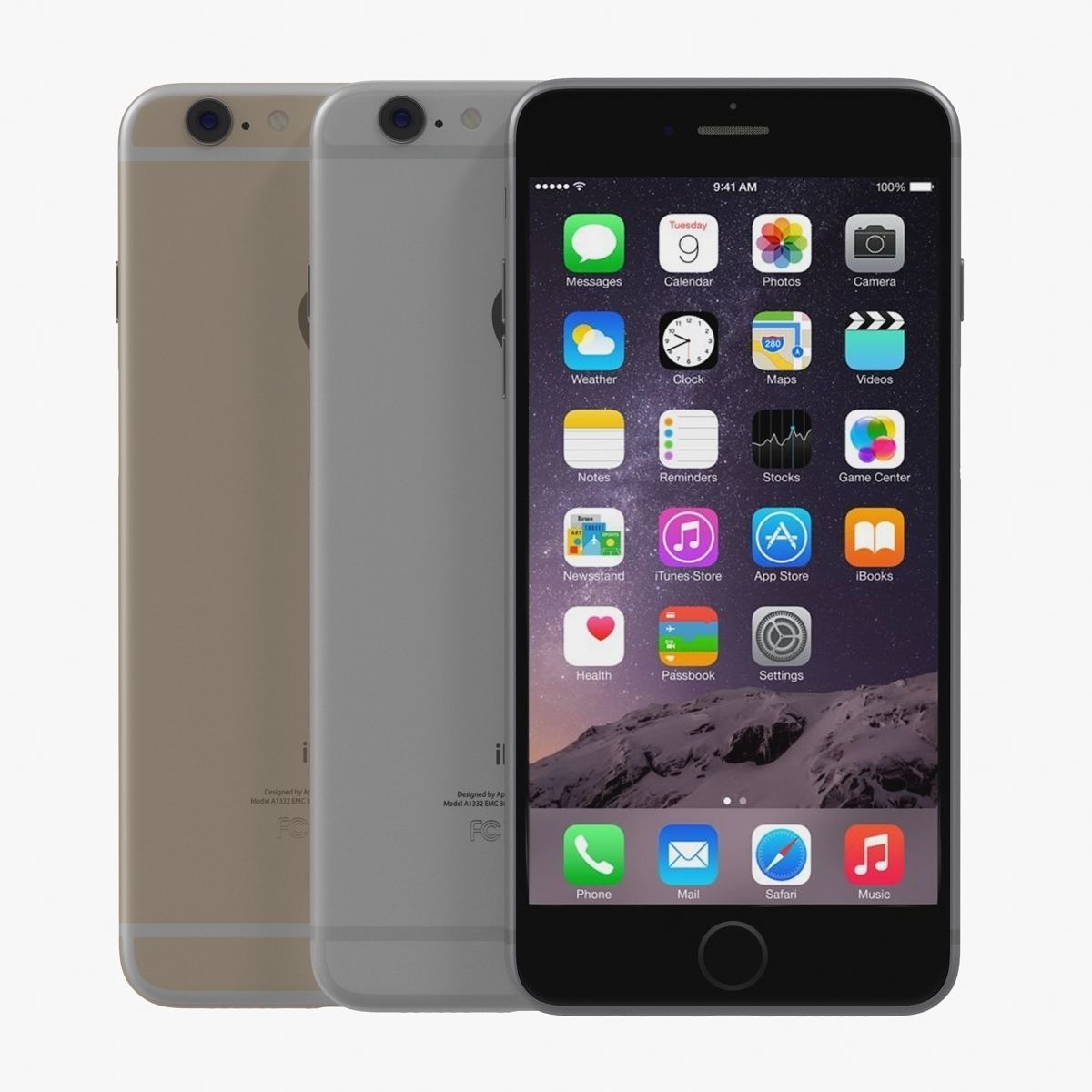 Apple iPhone 6 Plus Collection Low-poly 3D model_11