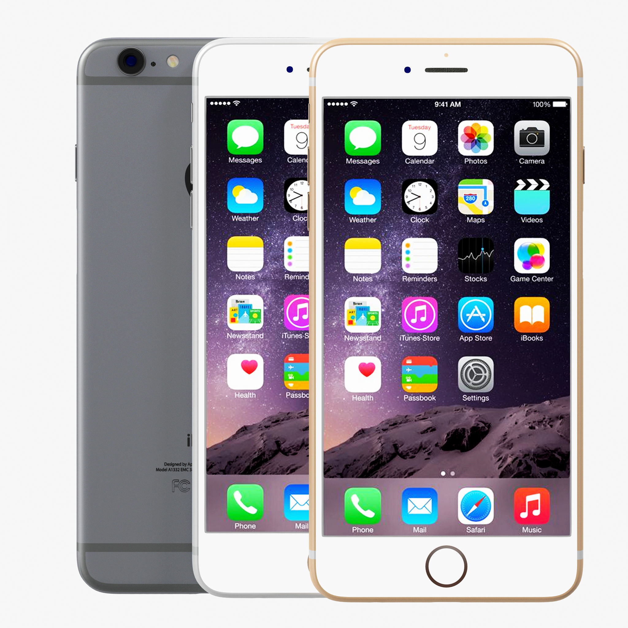 Apple iPhone 6 Plus Collection Low-poly 3D model_2
