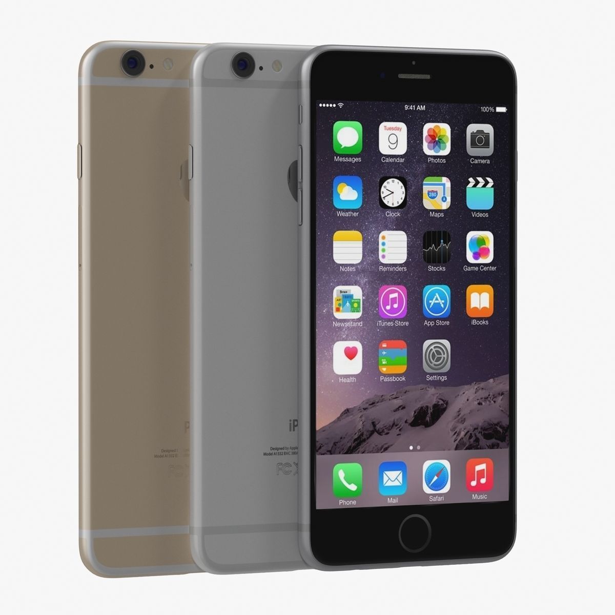 Apple iPhone 6 Plus Collection Low-poly 3D model_12