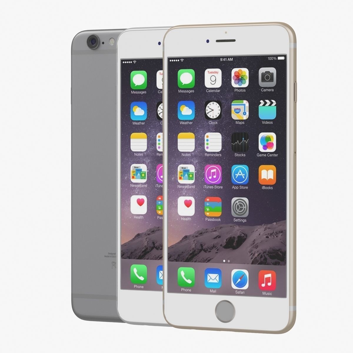 Apple iPhone 6 Plus Collection Low-poly 3D model_16