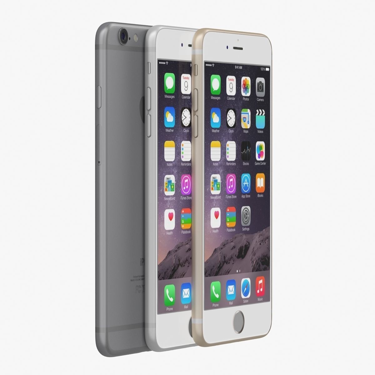 Apple iPhone 6 Plus Collection Low-poly 3D model_18