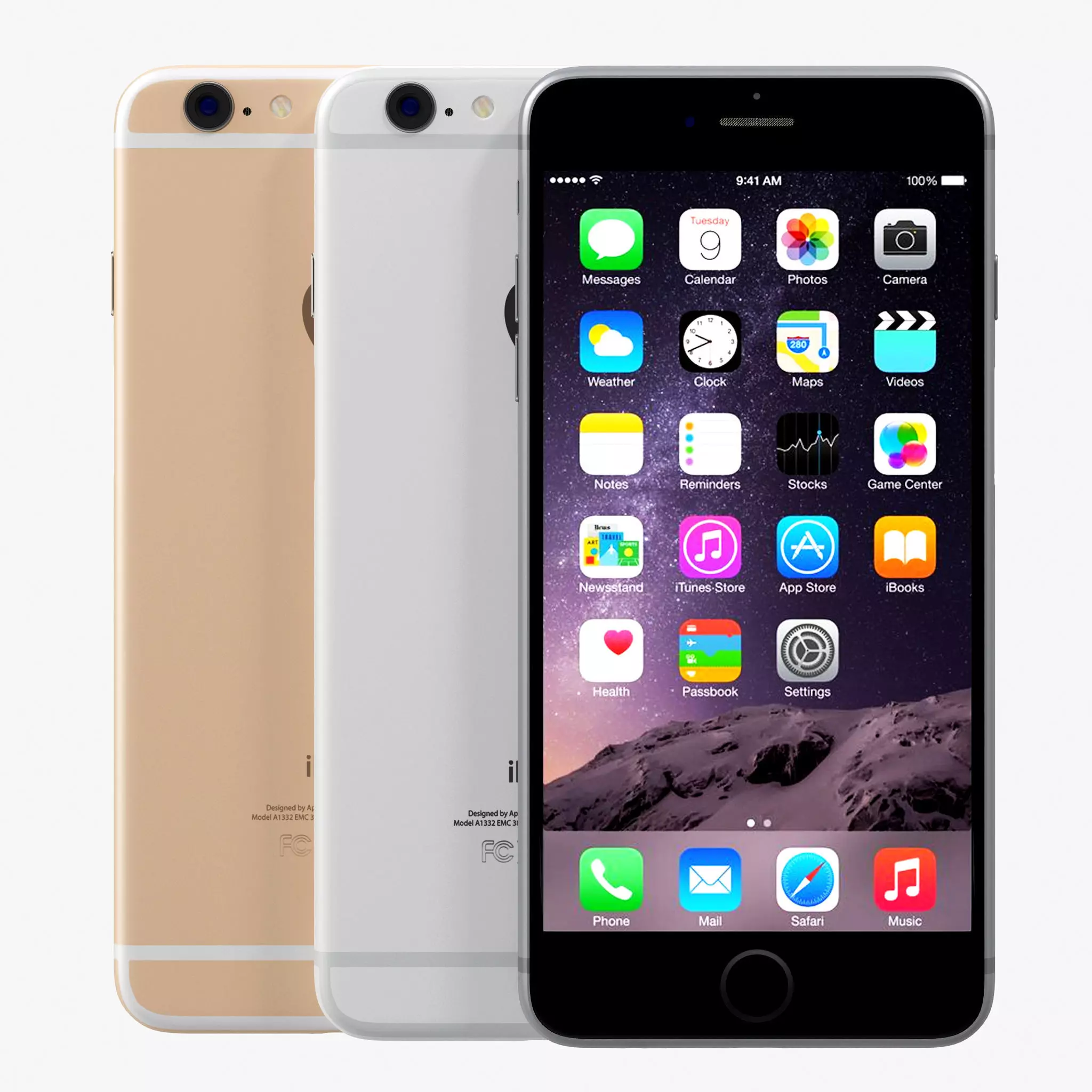 Apple iPhone 6 Plus Collection Low-poly 3D model_0