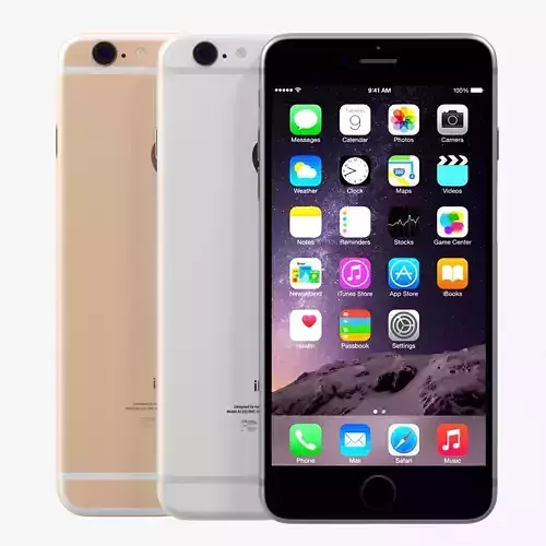 Apple iPhone 6 Plus Collection Low-poly 3D model